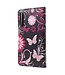 Roze Vlinders Bookcase Hoesje Huawei P20