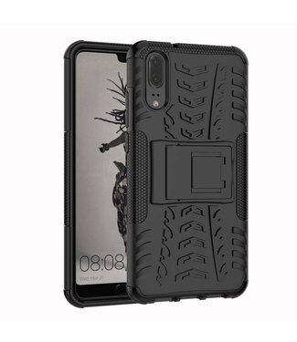 Zwart Hybrid Hoesje Huawei P20