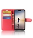 Rood Litchee Bookcase Hoesje Huawei P20 Lite