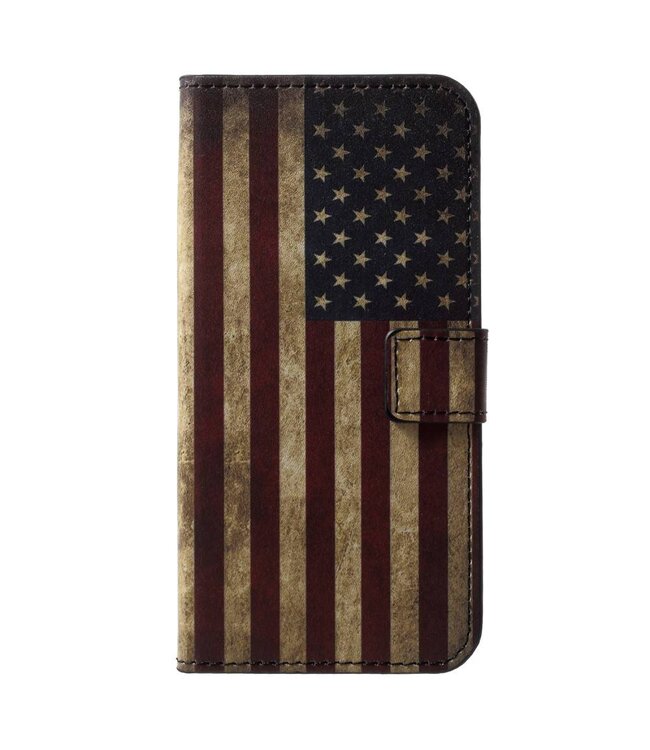 Amerikaanse Vlag Bookcase Hoesje Huawei P20 Lite