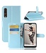 Blauw Litchee Bookcase Hoesje Huawei P20 Pro