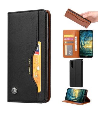 Zwart Bookcase Hoesje Huawei P20 Pro