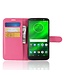 Roze Litchee Bookcase Hoesje Motorola Moto G6 Plus