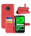 Rood Litchee Bookcase Hoesje Motorola Moto G6 Plus