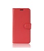 Rood Litchee Bookcase Hoesje Motorola Moto G6 Plus