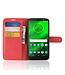 Rood Litchee Bookcase Hoesje Motorola Moto G6 Plus