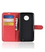 Rood Litchee Bookcase Hoesje Motorola Moto G6 Plus