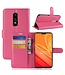 Roze Litchee Bookcase Hoesje voor de OnePlus 6