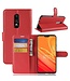 Rood Litchee Bookcase Hoesje voor de OnePlus 6