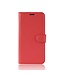 Rood Litchee Bookcase Hoesje voor de OnePlus 6