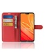 Rood Litchee Bookcase Hoesje voor de OnePlus 6