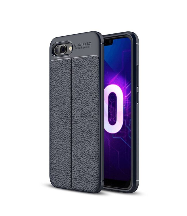 Donkerblauw Litchee TPU Hoesje voor de Honor 10