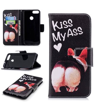 Kiss My Ass Bookcase Hoesje Huawei P Smart