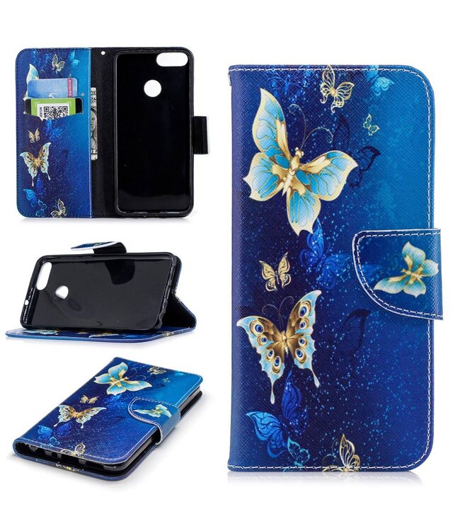 Vlinders Bookcase Hoesje voor de Huawei P Smart