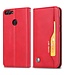 Rood Bookcase Hoesje voor de Huawei P Smart