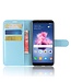 Lichtblauw Litchee Bookcase Hoesje voor de Huawei P Smart