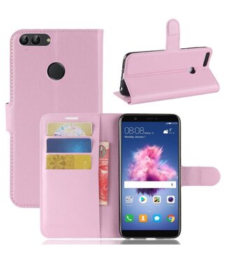 Roze Litchee Bookcase Hoesje Huawei P Smart