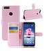 Roze Litchee Bookcase Hoesje voor de Huawei P Smart