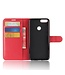 Rood Litchee Bookcase Hoesje voor de Huawei P Smart