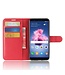 Rood Litchee Bookcase Hoesje voor de Huawei P Smart