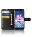 Zwart Litchee Bookcase Hoesje voor de Huawei P Smart