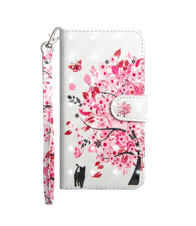 Roze Boom Bookcase Hoesje voor de Huawei Y6 (2018)