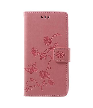 Roze Vlinders Bookcase Hoesje Huawei P Smart