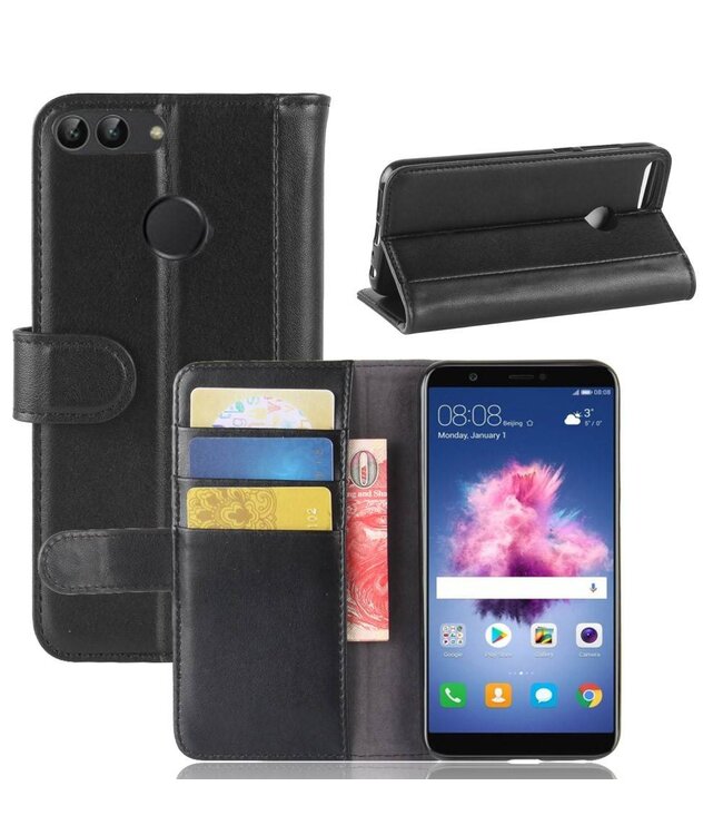 Zwart Bookcase Hoesje voor de Huawei P Smart