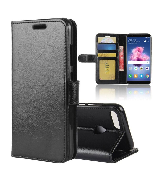 Zwart Bookcase Hoesje voor de Huawei P Smart