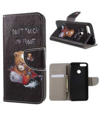 Don't Touch My Phone Bookcase Hoesje Huawei P Smart