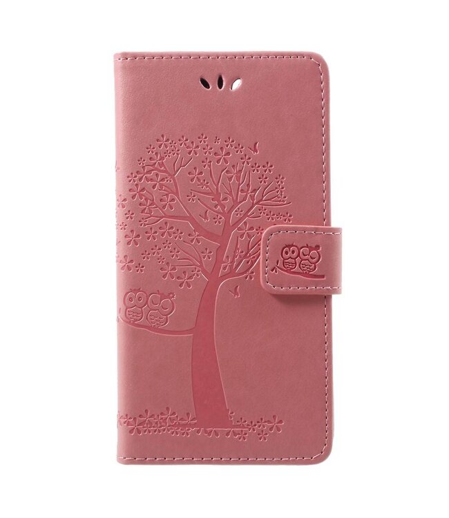 Roze Boom Bookcase Hoesje voor de Huawei P Smart