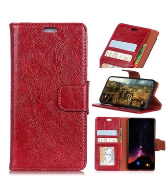 Rood Split Leren Bookcase Hoesje Samsung Galaxy Xcover 4 / 4S