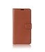 Bruin Litchee Bookcase Hoesje voor de Samsung Galaxy Xcover 4 / 4S