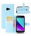 Blauw Litchee Bookcase Hoesje voor de Samsung Galaxy Xcover 4 / 4S