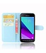 Blauw Litchee Bookcase Hoesje voor de Samsung Galaxy Xcover 4 / 4S