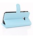 Blauw Litchee Bookcase Hoesje voor de Samsung Galaxy Xcover 4 / 4S