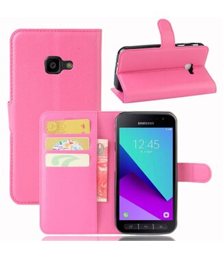 Roze Litchee Bookcase Hoesje Samsung Galaxy Xcover 4 / 4S