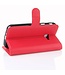 Rood Litchee Bookcase Hoesje voor de Samsung Galaxy Xcover 4 / 4S