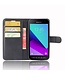 Zwart Litchee Bookcase Hoesje voor de Samsung Galaxy Xcover 4 / 4S