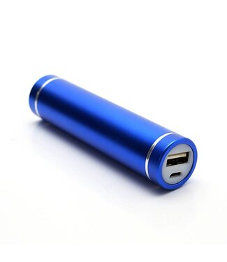 Blauwe Mini Metalen 2600 mAh Powerbank