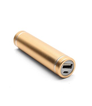 Goudkleurige Mini Metalen 2600 mAh Powerbank