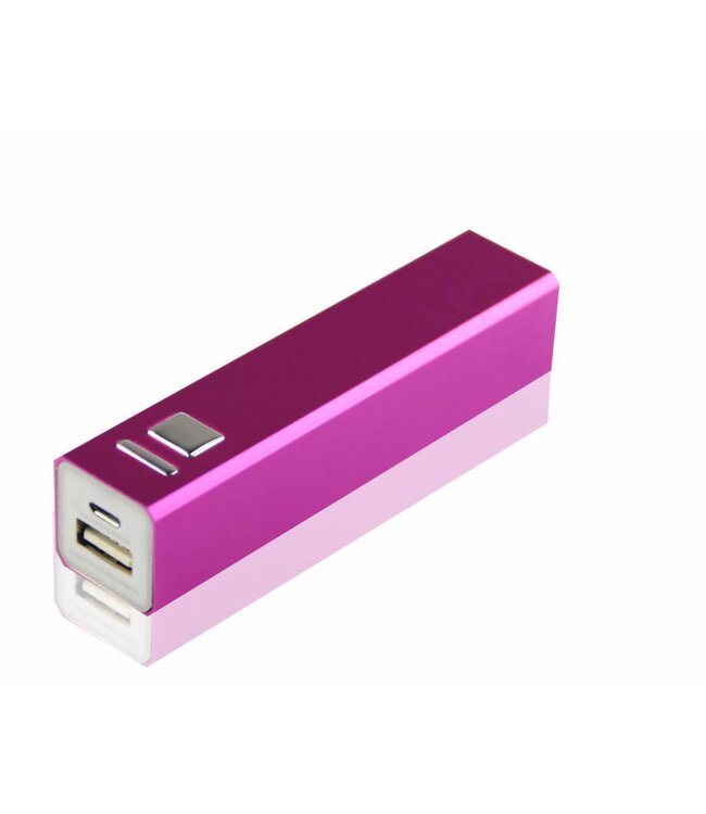 Compacte Powerbank 2600 mAh - Roze