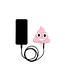 Emoji Powerbank 3600 mAh - Lachende Drol - Roze