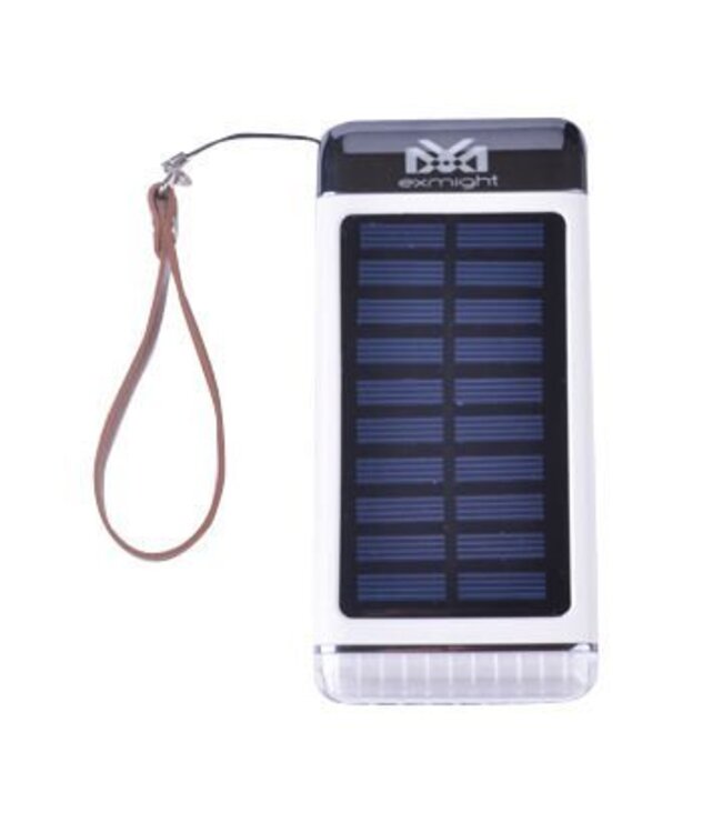 Zwart / Zilver Solar Powerbank 5500 mAh