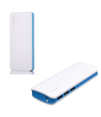 Gebra Hoge capaciteit Powerbank 20000 mAh - Wit / Blauw