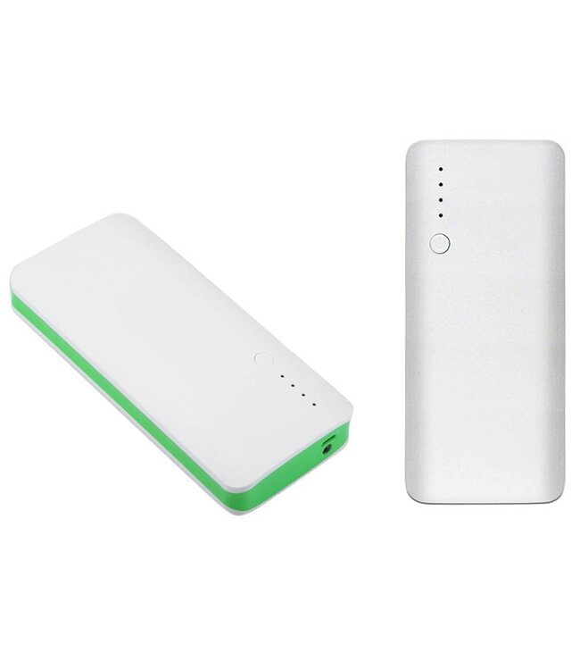 Gebra Gebra Hoge capaciteit Powerbank 20000 mAh - Wit / Groen