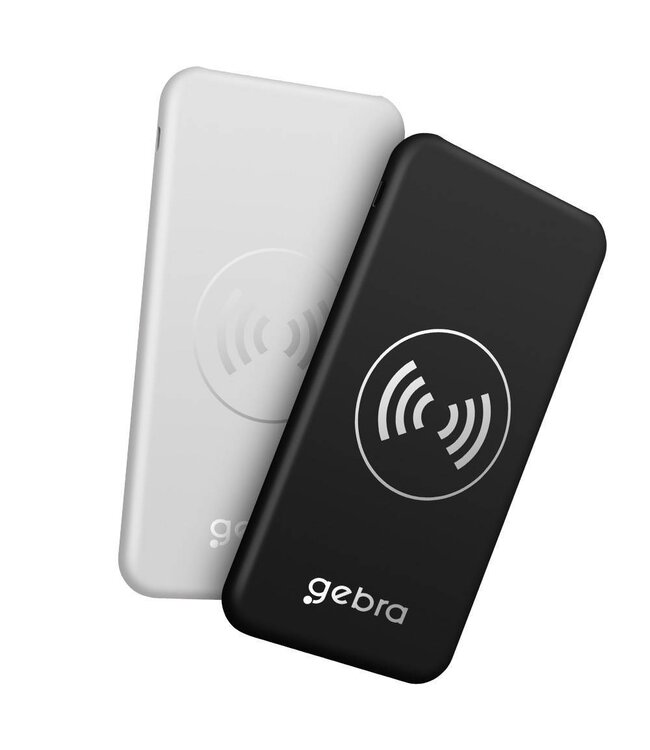 Gebra Gebra Witte draadloze Powerbank 10000 mAh