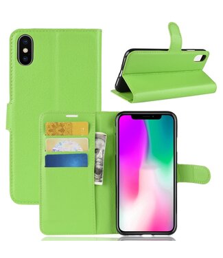 Groen Litchee Bookcase Hoesje iPhone Xr