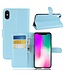 Blauw Litchee Bookcase Hoesje voor de iPhone Xr