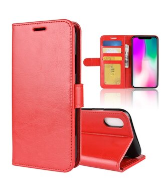 Rood Bookcase Hoesje iPhone Xr